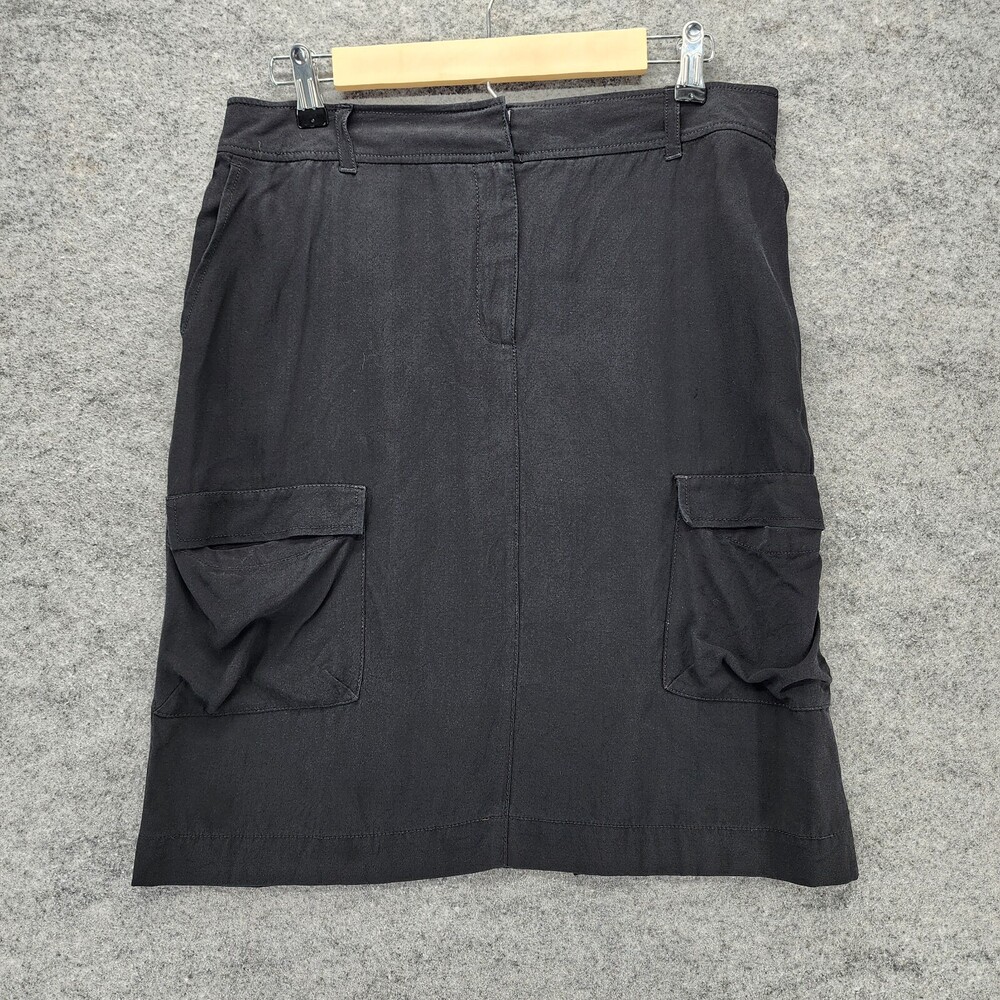 Eileen Fisher Skirt Womens 10 Black Straight Pencil